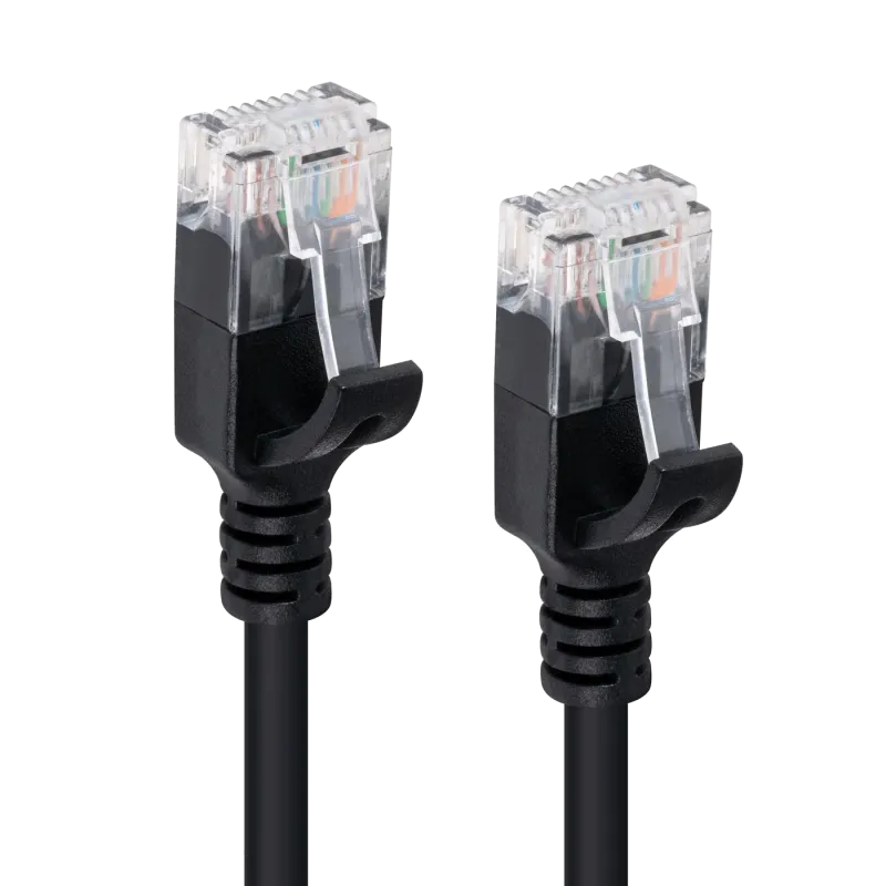 MicroConnect V-UTP6A005S-SLIM Patch cord U/UTP CAT6A Slim 0.5m Black, 5704174044727