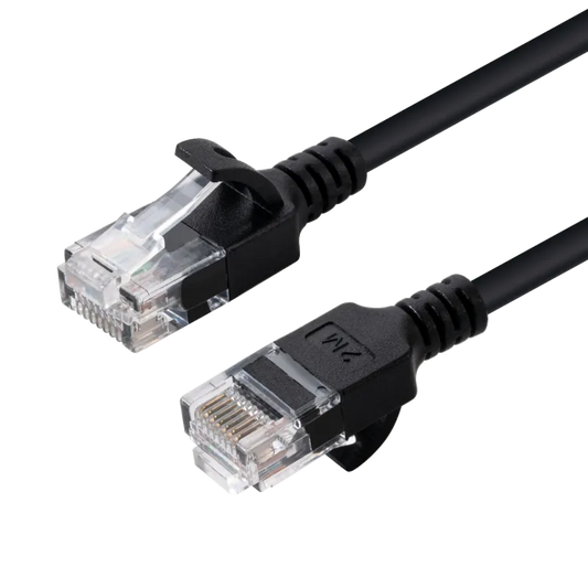 MicroConnect V-UTP6A02S-SLIM Patch cord U/UTP CAT6A Slim 2m Black, 5704174044758