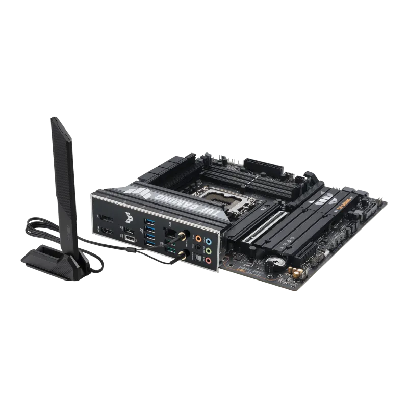 Asus TUF GAMING B860M-PLUS WIFI TUF GAMING B860M-PLUS WIFI placa de baza LGA1851 4xDDR5 mATX Pciex5 DP HDMI USB, 4711387783092