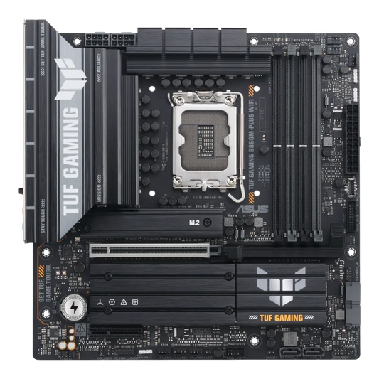 Asus TUF GAMING B860M-PLUS WIFI TUF GAMING B860M-PLUS WIFI placa de baza LGA1851 4xDDR5 mATX Pciex5 DP HDMI USB, 4711387783092