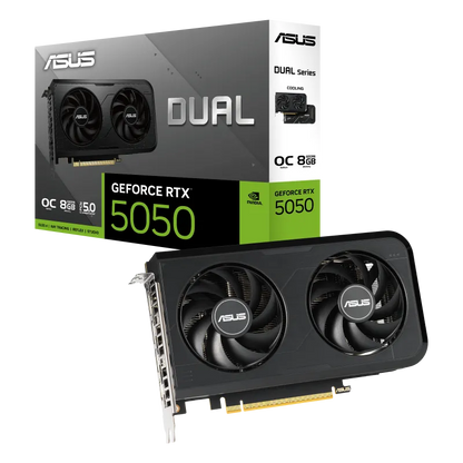 Asus DUAL-RTX5050-O8G Dual GeForce RTX 5050 placa video 8GB GDDR6 OC Edition VGA, 4711636178518
