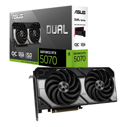 Asus DUAL-RTX5070-O12G GeForce RTX 5070 Dual OC placa video 12GB GDDR7, 4711636046213