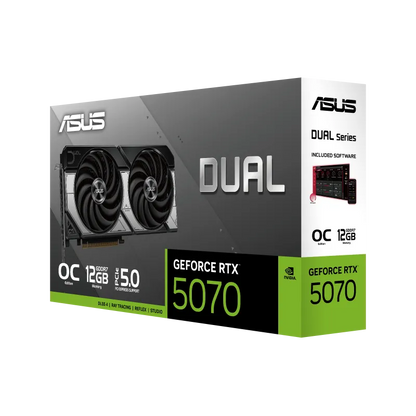 Asus DUAL-RTX5070-O12G GeForce RTX 5070 Dual OC placa video 12GB GDDR7, 4711636046213