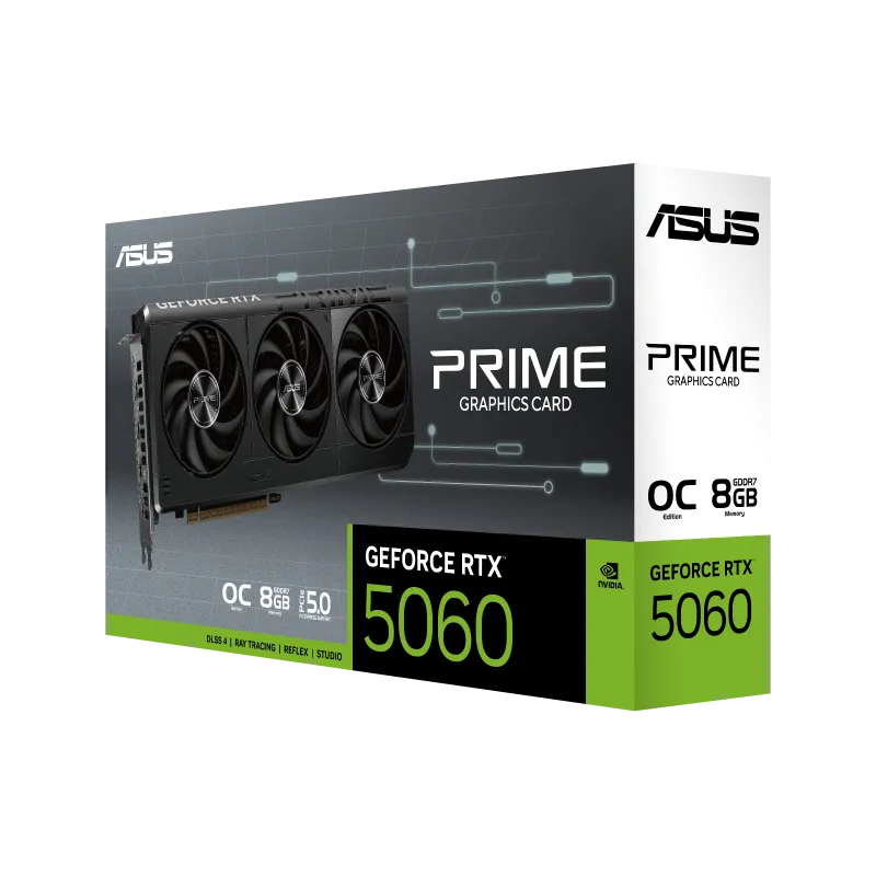 Asus PRIME-RTX5060-O8G PRIME GeForce RTX 5060 placa video 8GB GDDR7 OC Edition, 4711636057851