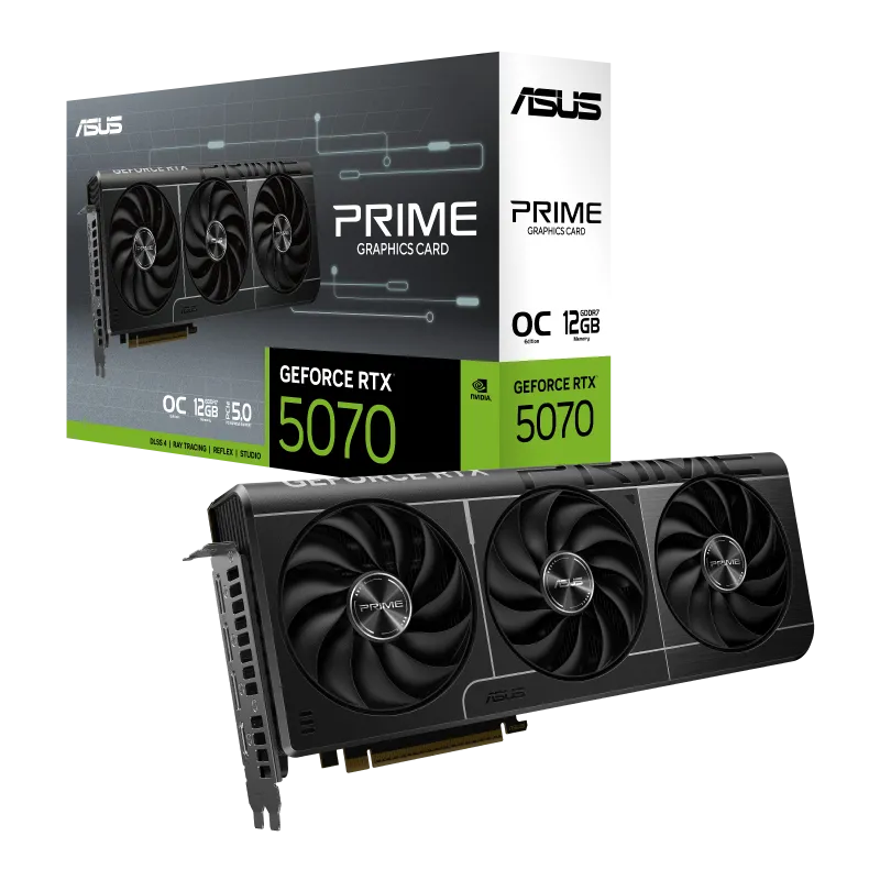 Asus PRIME-RTX5070-O12G PRIME GeForce RTX 5070 placa video 12GB GDDR7 OC Edition, 4711387837825
