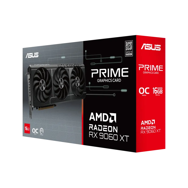 Asus PRIME-RX9060XT-O16G PRIME Radeon RX 9060 XT placa video 16GB GDDR6 OC Edition, 4711387994214