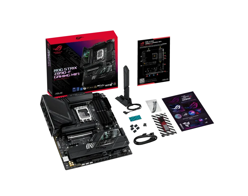 Asus ROG STRIX Z890-F GAMING WIFI ROG STRIX Z890-F GAMING WIFI placa de baza LGA 1851 4xDDR5 ATX Pciex5, 4711387755921