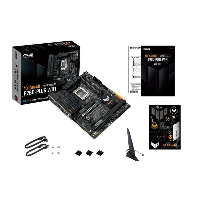 Asus TUF GAMING B760-PLUS WIFI TUF GAMING B760-PLUS WIFI placa de baza LGA1700 4xDDR5 HDMI DP USB ATX, 4711387095119
