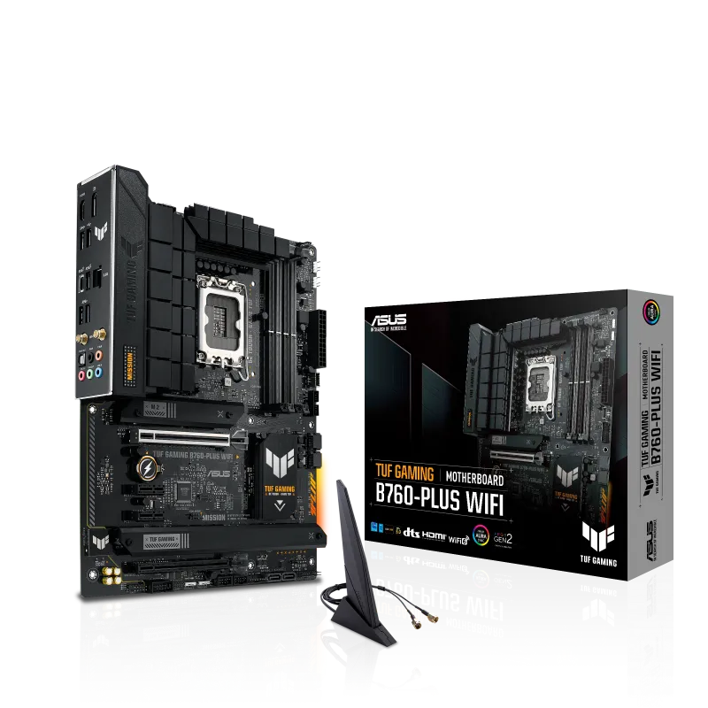 Asus TUF GAMING B760-PLUS WIFI TUF GAMING B760-PLUS WIFI placa de baza LGA1700 4xDDR5 HDMI DP USB ATX, 4711387095119