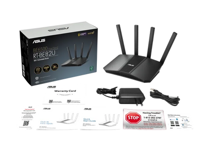 Asus RT-BE82U RT-BE82U BE6500 router wireless WiFi 7 (802.11be) LAN RJ-45 2.5GB dual band, 4711387627655