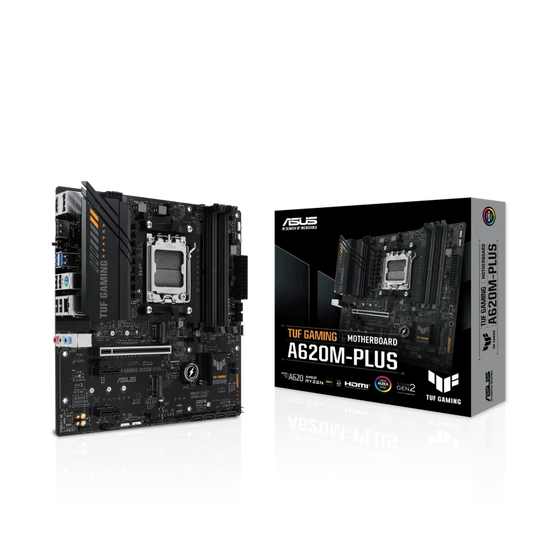 Asus TUF GAMING A620M-PLUS TUF GAMING A620M-PLUS placa de baza AM5 DDR5-SDRAM maxim 128GB