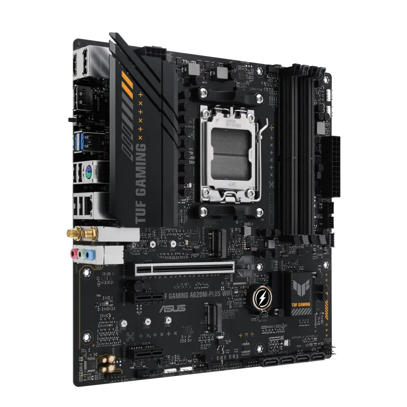 Asus TUF GAMING A620M-PLUS WIFI TUF GAMING A620M-PLUS WIFI placa de baza AM5 DDR5-SDRAM Maxim 128GB dual chanel