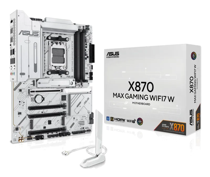 Asus X870 MAX GAMING WIFI7 W X870 MAX GAMING WIFI7 W placa de baza Socket AM5 ATX