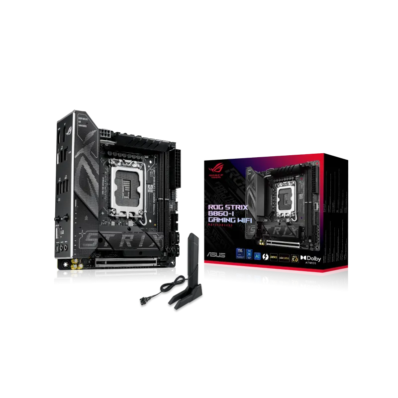 Asus ROG STRIX B860-I GAMING WIFI ROG STRIX B860-I GAMING WIFI placa de baza LGA1851 (Socket V1) DDR5-SDRAM