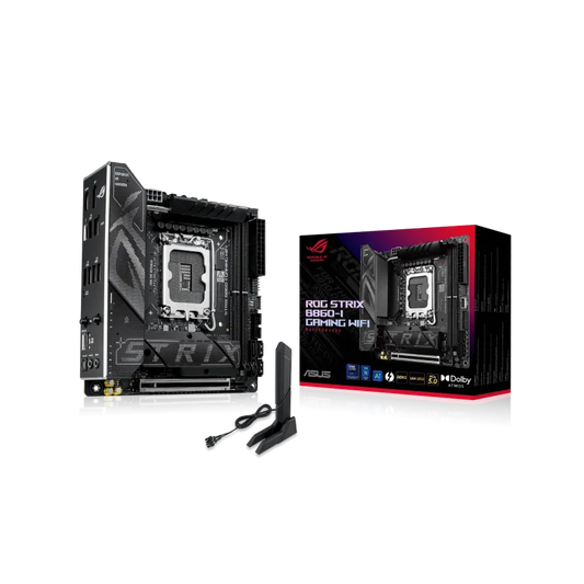 Asus ROG STRIX B860-I GAMING WIFI ROG STRIX B860-I GAMING WIFI placa de baza LGA1851 (Socket V1) DDR5-SDRAM