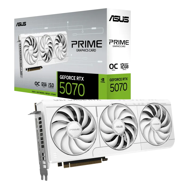 Asus PRIME-RTX5070-O12G-WHITE VGA PCIE16 RTX5070 12GB GDDR7/PRIME-RTX5070-O12G-WHITE ASUS, 4711636046121