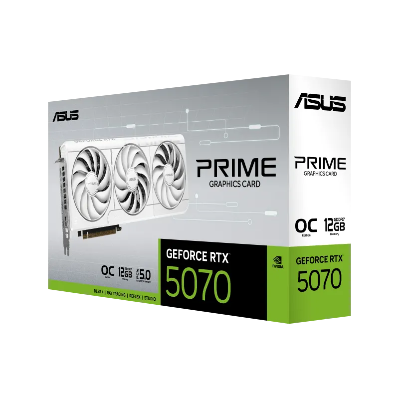 Asus PRIME-RTX5070-O12G-WHITE VGA PCIE16 RTX5070 12GB GDDR7/PRIME-RTX5070-O12G-WHITE ASUS, 4711636046121
