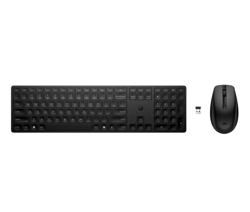 HP 4R009UT Kit tastatura si mouse 655 Wireless Keyboard and Mouse Combo, full size, negru, 198122959389