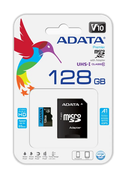 ADATA AUSDX128GUICL10A1-RA1 MEMORY MICRO SDXC 128GB, 4713218461940