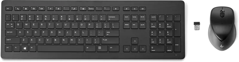 HP 3M165AA#ABU Wireless Rechargeable 950MK Mouse and Keyboard, UK Layout