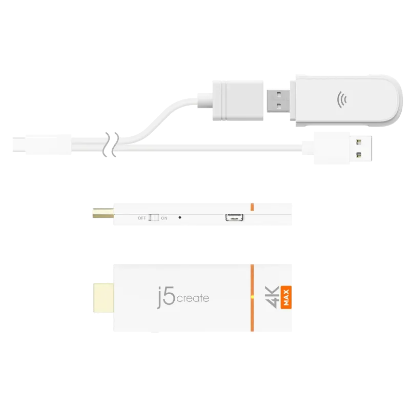 j5create JVAW76MAX-N ScreenCast 4K Max Wireless Display Adapter JVAW76MAX-N, 4712795089455
