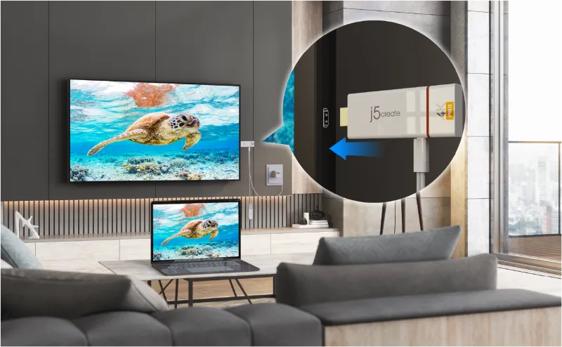 j5create JVAW76MAX-N ScreenCast 4K Max Wireless Display Adapter JVAW76MAX-N, 4712795089455