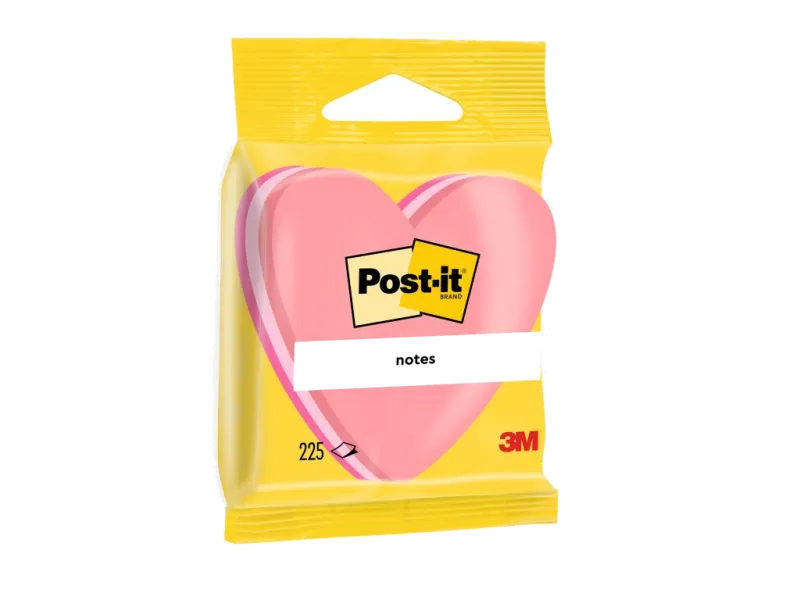 3M SD-013501 Post-it Cub notițe adezive 70x70 mm formă INIMA 225 file