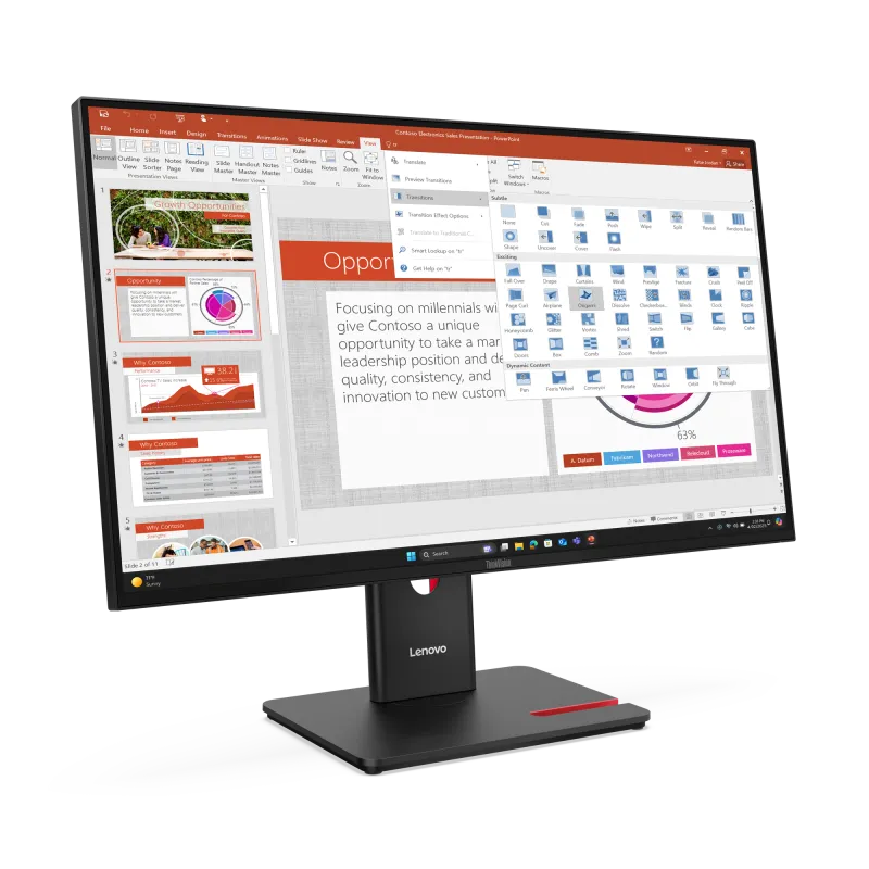 Lenovo 64A5MAT6EU ThinkVision T27-40, 27inch, 1920 x 1080 Pixel, Full HD, LED, 6 ms, Negru, 198155815652