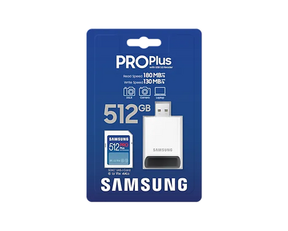 Samsung MB-SD512SB/WW Card memorie SAMSUNG PRO Plus Reader SDXC Card 512GB, 8806094788006