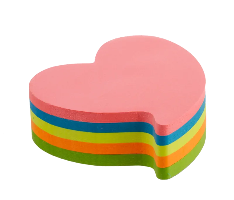 Kores KO48705 Notes adeziv repozitionabil forma inima 70x70mm 250file culori asortate neon