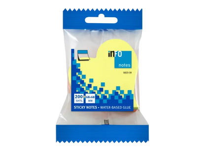Info Notes 2623 Info Notes Cub notițe adezive 70 x 70 mm formă inima 200 file 4044355787007