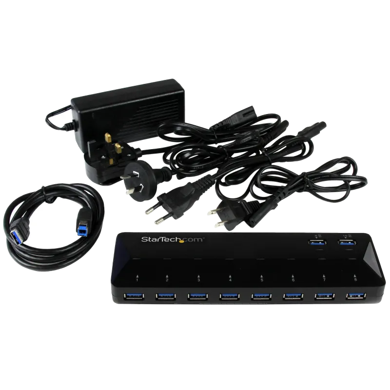 StarTech ST103008U2C HUB USB 10 Porturi 10x USB-A, USB 3.2 5Gbps, Alimentator 48W inclus