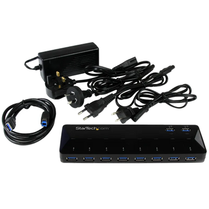 StarTech ST103008U2C HUB USB 10 Porturi 10x USB-A, USB 3.2 5Gbps, Alimentator 48W inclus