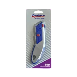 Optima OP-380009061 Cutter Pro lama trapezoidala + 5 rezerve SK5 auto-incarcare zinc, rubber grip