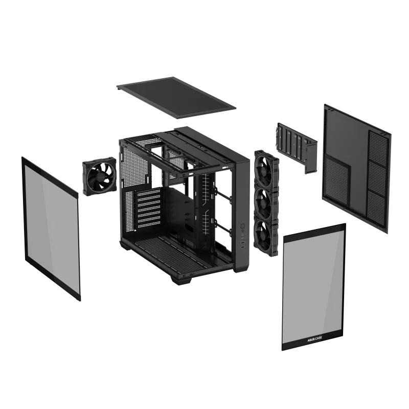 Asus 90DC00S0-B19000 Carcasa PC A32 PLUS TG ARGB negru, 4711387849835