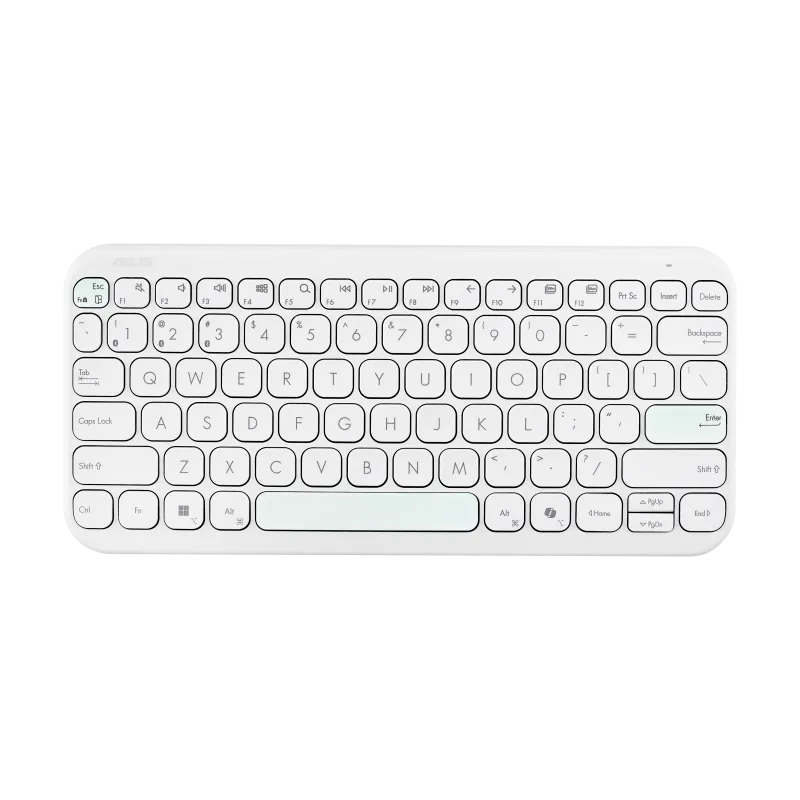 Asus 90XB0880-BKB4F0 Tastatura wireless Bluetooth 5.0 KW100 BT Marshmallow alb, 4711387823088