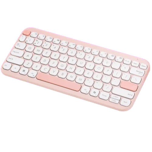 Asus 90XB0880-BKB4G0 Tastatura wireless Bluetooth 5.0 KW100 Marshmallow roz, 4711387823095