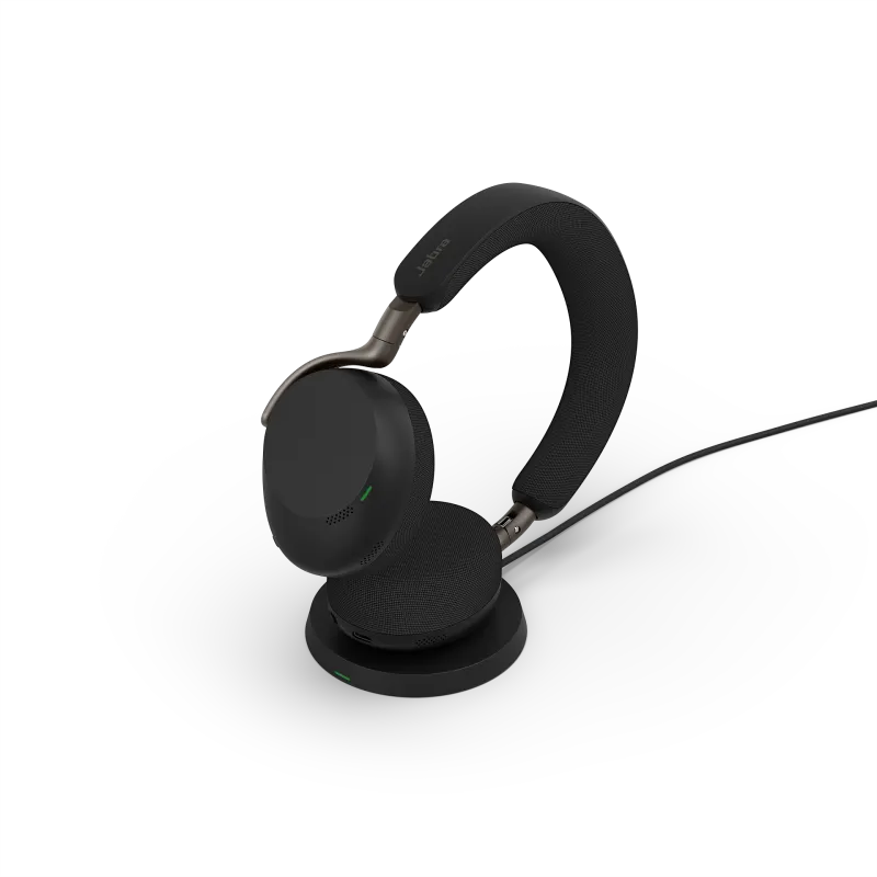 Jabra 37599-999-989 Casca EVOLVE3 75 MS fara fir, Stand incarcare Binaural, On-Ear, USB-A via Link 390a, Black, 5706991035100