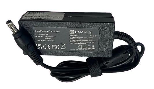 CoreParts MBA1207 Alimentator 36W 12V / 3A, Conector 5.5*2.5mm, cu cablu alimentare, 5704327266259