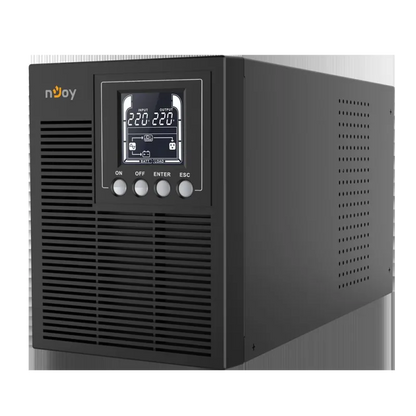 nJoy UPOL-OL100EP-CG01B Echo Pro 1000, UPS 1000VA/800W, On-line, Afisaj LCD, 3 prize Schuko, 6422956009465