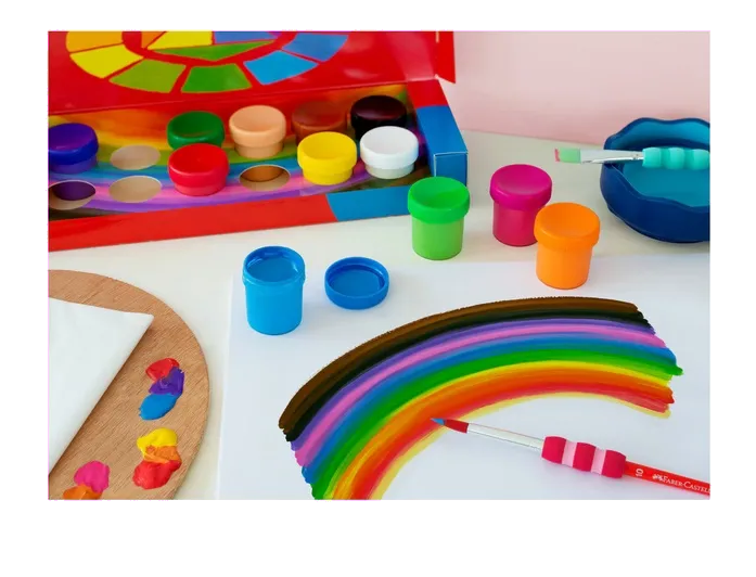 Faber-Castell 121050 Guase in recipiente cu capac de 20 ml 12 culori / set