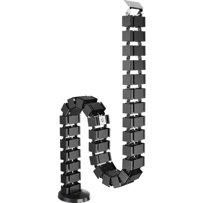 Fellowes 100136871 Organizator cabluri CableSpine Black pentru birou pana la 130cm