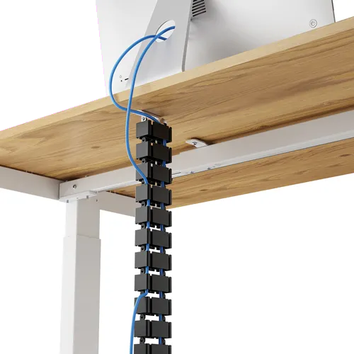 Fellowes 100136871 Organizator cabluri CableSpine Black pentru birou pana la 130cm