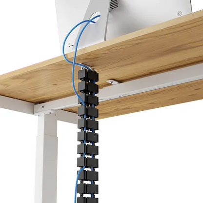 Fellowes 100136871 Organizator cabluri CableSpine Black pentru birou pana la 130cm