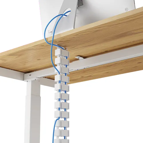 Fellowes 100136872 Organizator cabluri CableSpine White pentru birou pana la 130cm