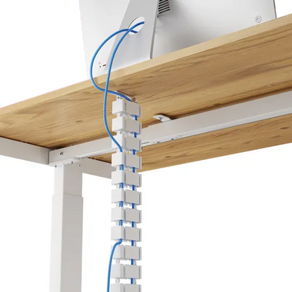 Fellowes 100136872 Organizator cabluri CableSpine White pentru birou pana la 130cm