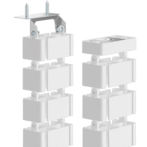 Fellowes 100136872 Organizator cabluri CableSpine White pentru birou pana la 130cm