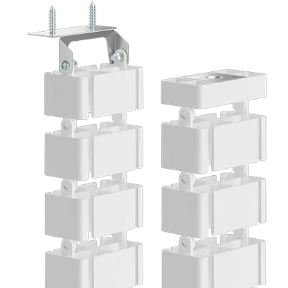 Fellowes 100136872 Organizator cabluri CableSpine White pentru birou pana la 130cm