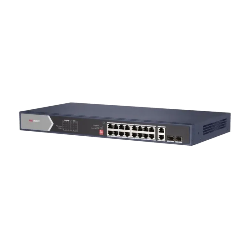 Hikvision Switch 16 porturi POE Gigabit, Hikvision DS-3E0520HP-E 6941264031628