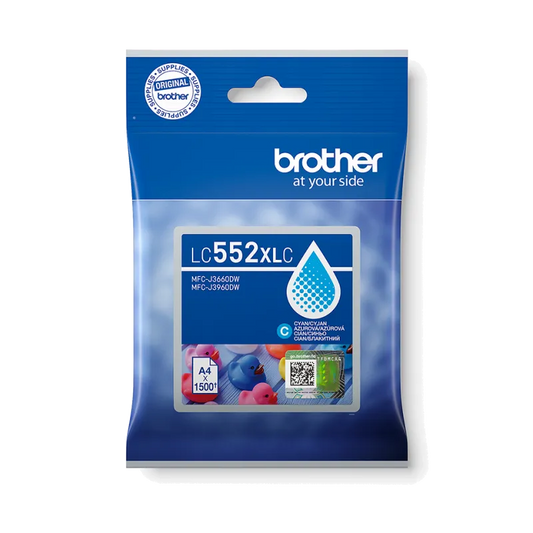 Brother LC-552XLC Cartus cerneala cyan original HC pt MFC-J3660DW, MFC-J3960DW, 1500 pg